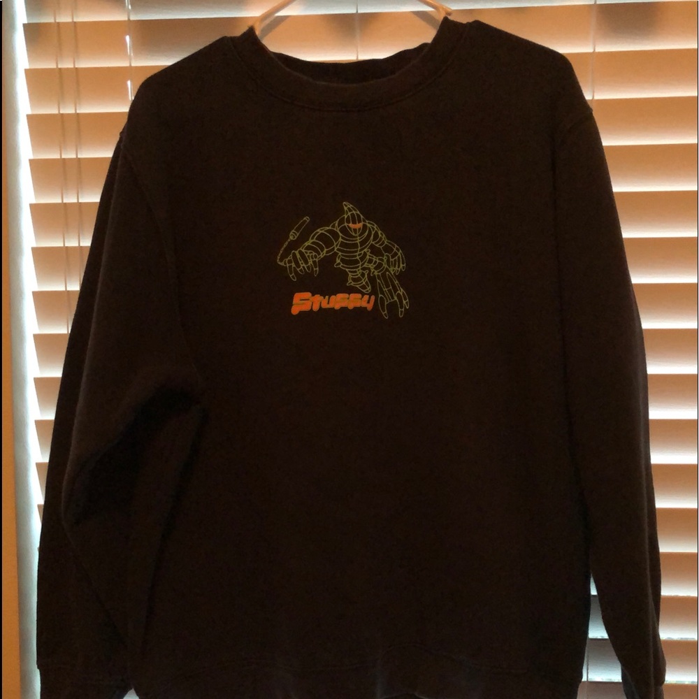 Vintage Stussy Spellout Crewneck Sweatshirt Tron